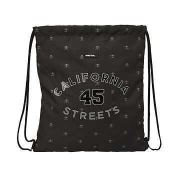Skopåse med remmar Safta California Svart 35 x 40 x 1 cm