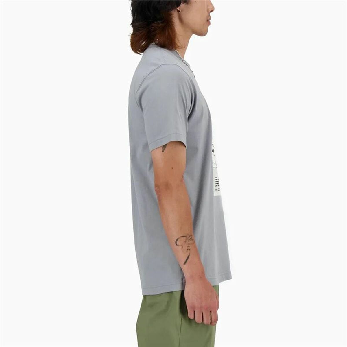 T-shirt med kortärm Herr New Balance Sport Essentials Ljusgrå - 3