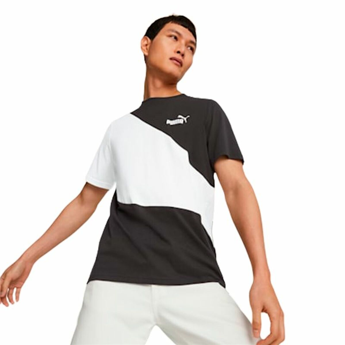 T-shirt med kortärm Herr Puma Powert Vit Svart - 3