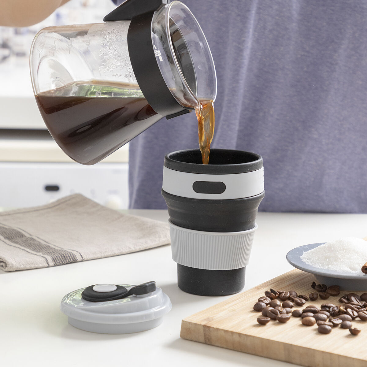 Fällbar silikonkopp Flahsie InnovaGoods - 20