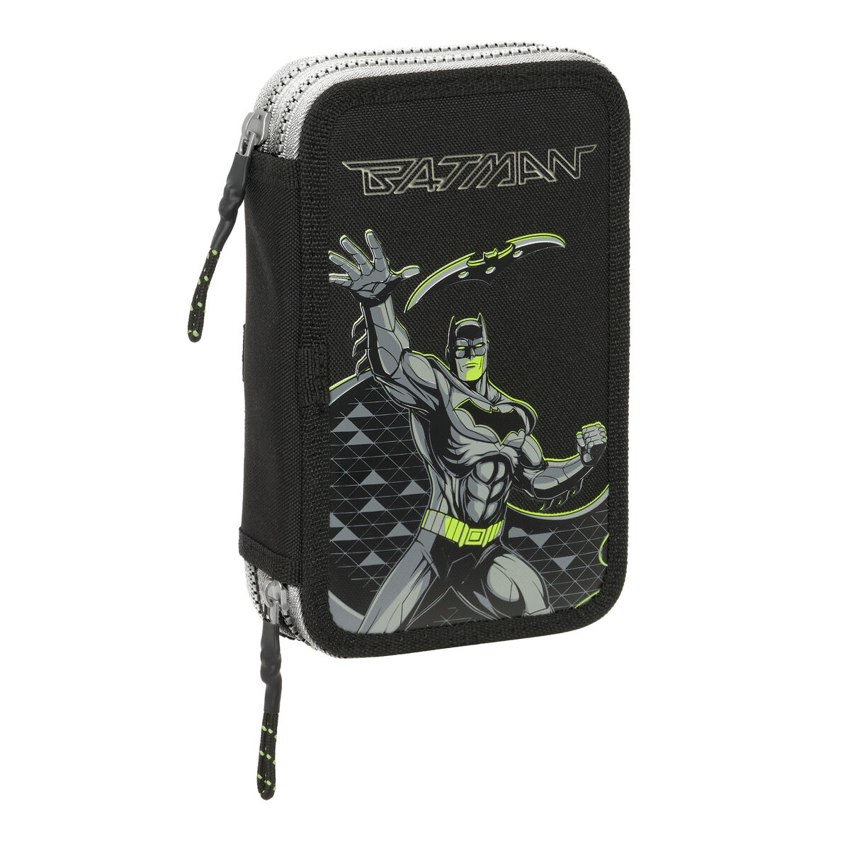Dubbelt pennfodral Batman Game over Svart 12.5 x 19.5 x 4 cm Dubbelt pennfodral 29 Delar