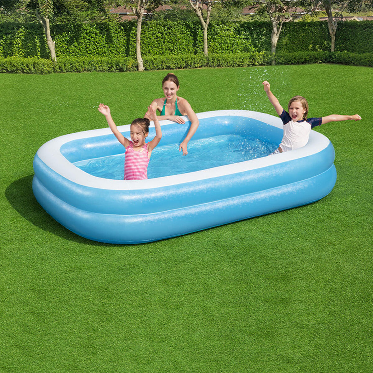 Uppblåsbar plaskpool för barn Bestway Multicolour 262 x 175 x 51 cm - 3