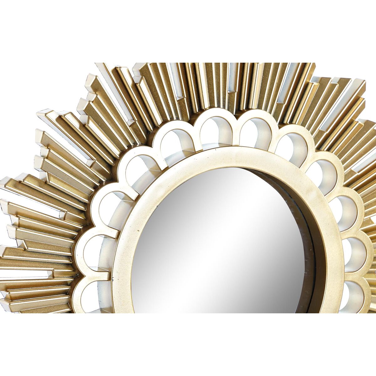 Väggklocka DKD Home Decor Speglar PP (25 x 2,5 x 25 cm) (2 antal) - 2