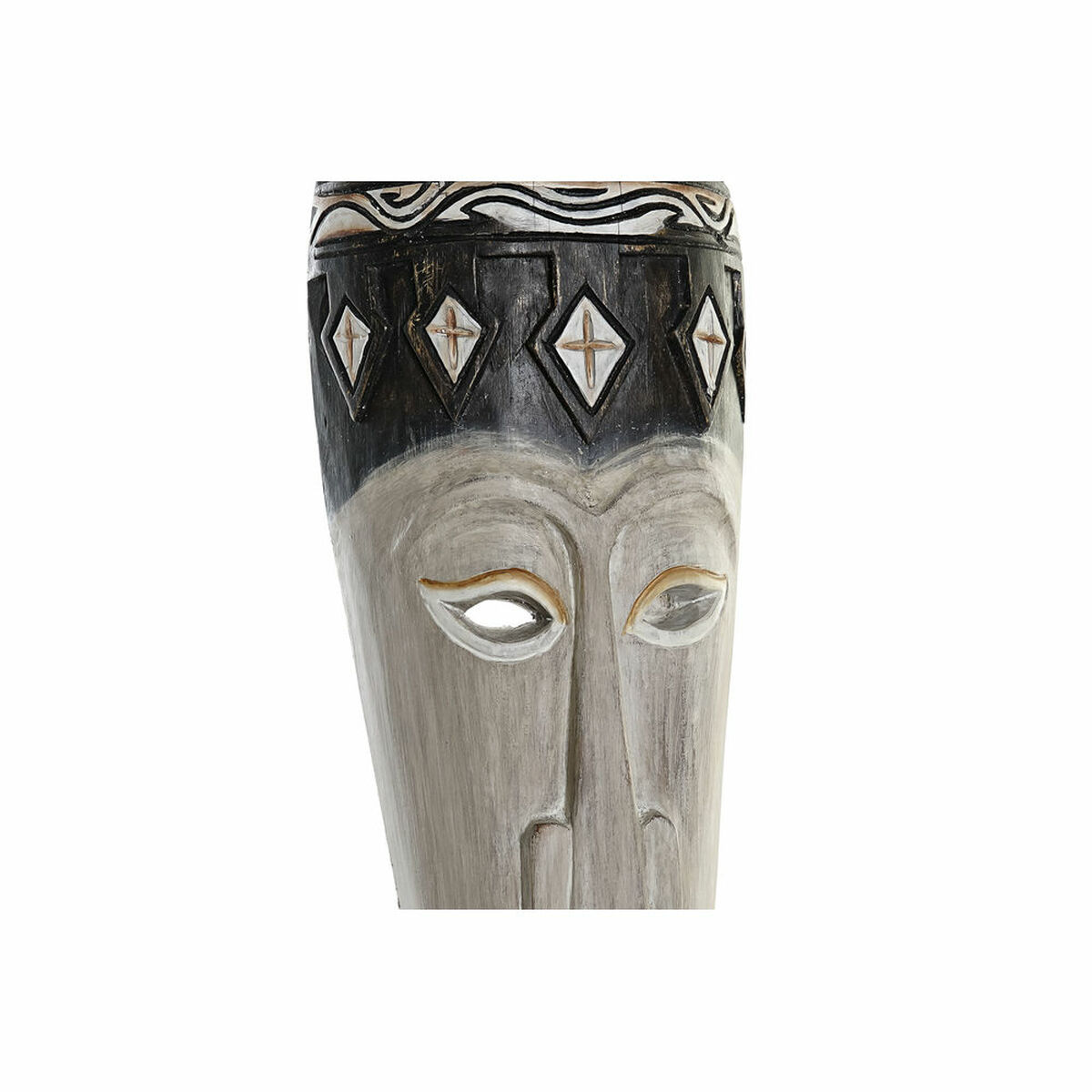 Prydnadsfigur DKD Home Decor Bambu Järn Mask (19 x 10 x 78 cm) - 4