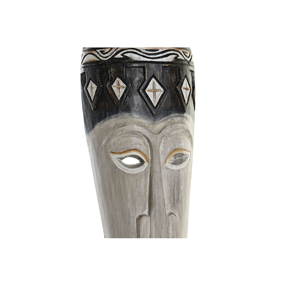Prydnadsfigur DKD Home Decor Bambu Järn Mask (19 x 10 x 78 cm) - 2
