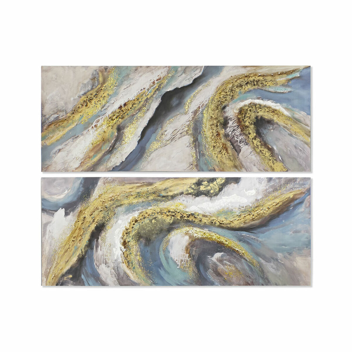 Tavla DKD Home Decor 150 x 3 x 60 cm Abstrakt Modern (2 antal)