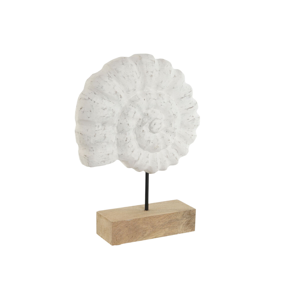 Prydnadsfigur Home ESPRIT Vit Naturell Medelhavs Snigel 29 x 7,5 x 38,5 cm
