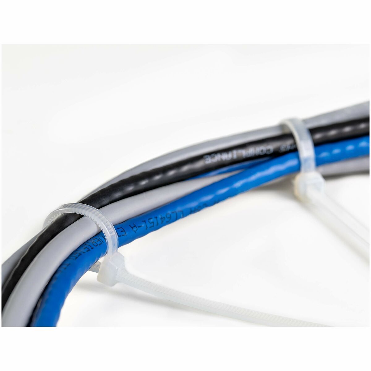 Kabelflänsar Startech CBMZT10N Vit 100 Delar (100 antal) - 3