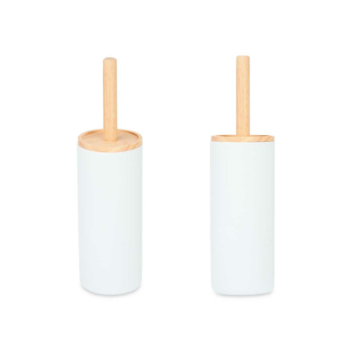 Toalettborste Vit Trä Harts 10,2 x 38 x 10,2 cm (4 antal) - 2