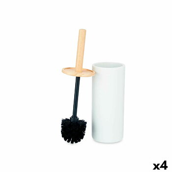 Toalettborste Vit Trä Harts 10,2 x 38 x 10,2 cm (4 antal)
