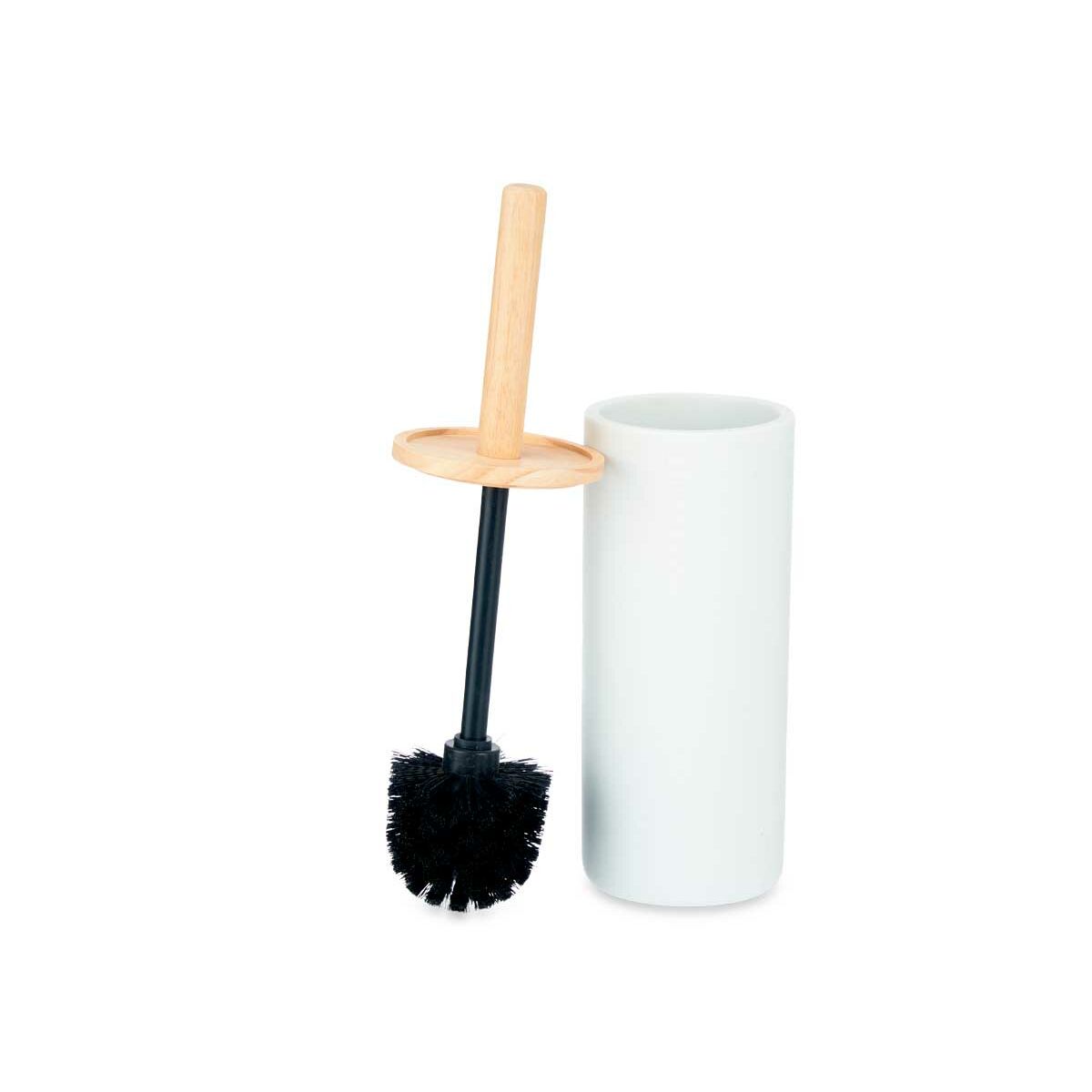Toalettborste Vit Trä Harts 10,2 x 38 x 10,2 cm (4 antal) - 3