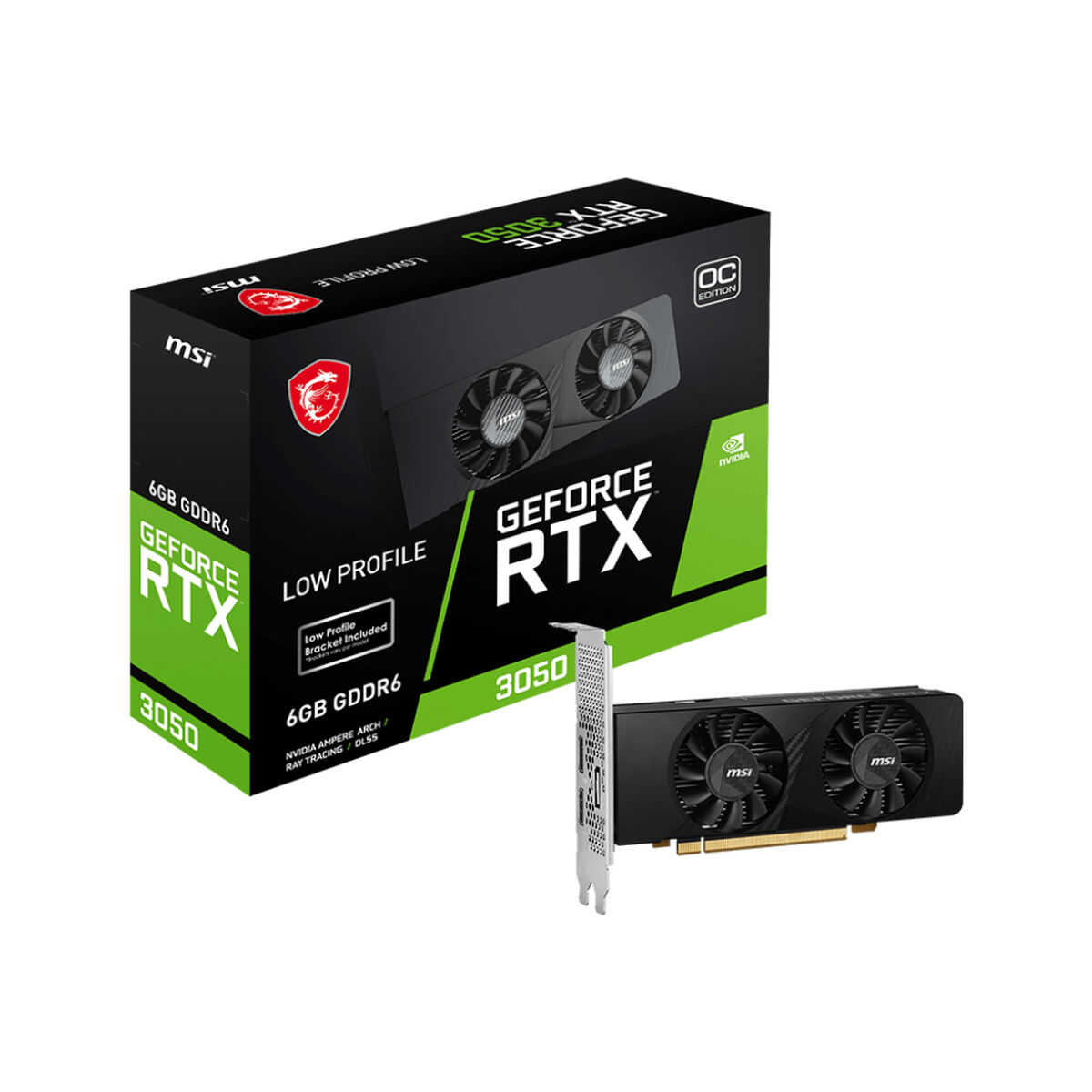 Grafikkort MSI GEFORCE RTX 3050 LP 6G OC GDDR6