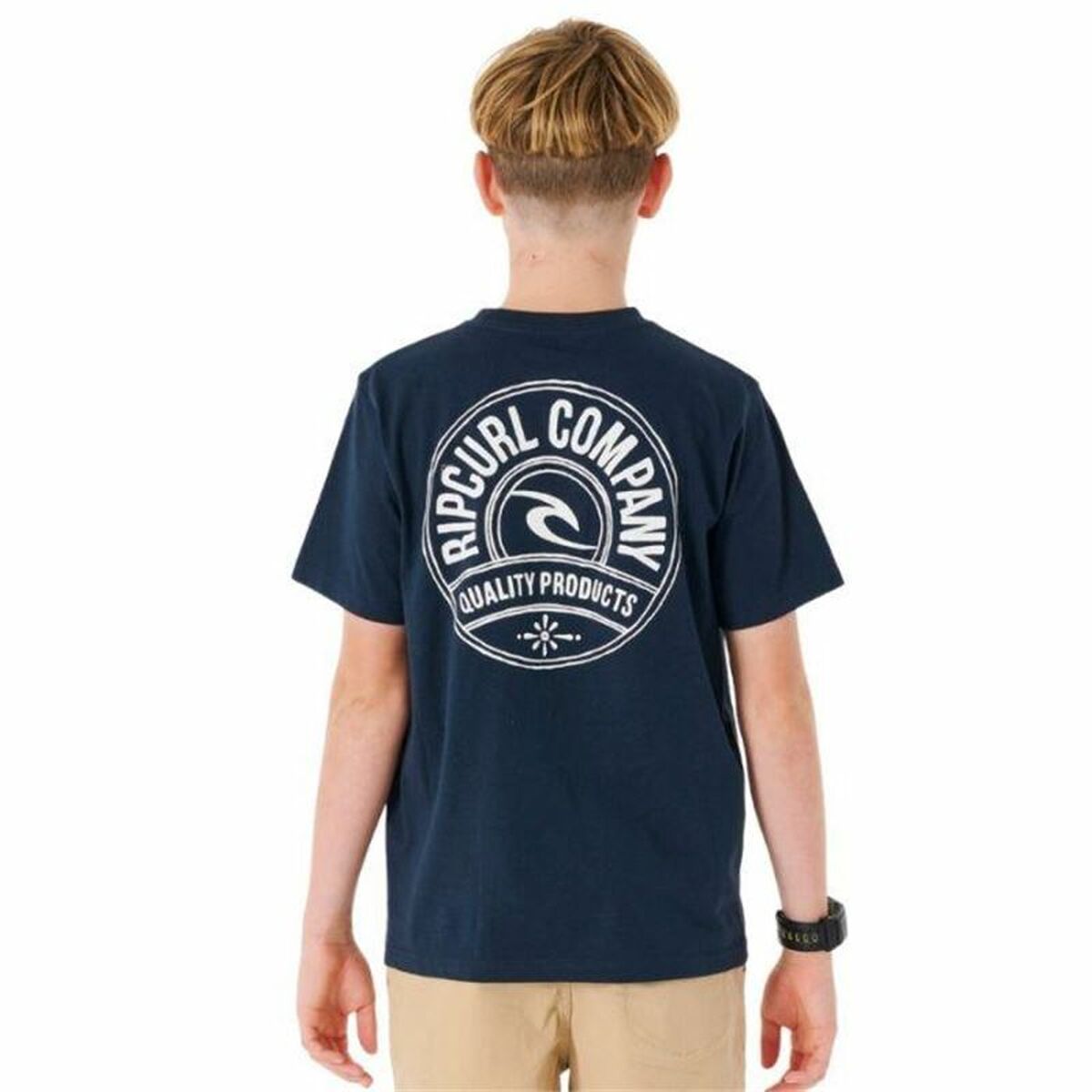 Barn T-shirt med kortärm Rip Curl Stapler Marinblå - 4