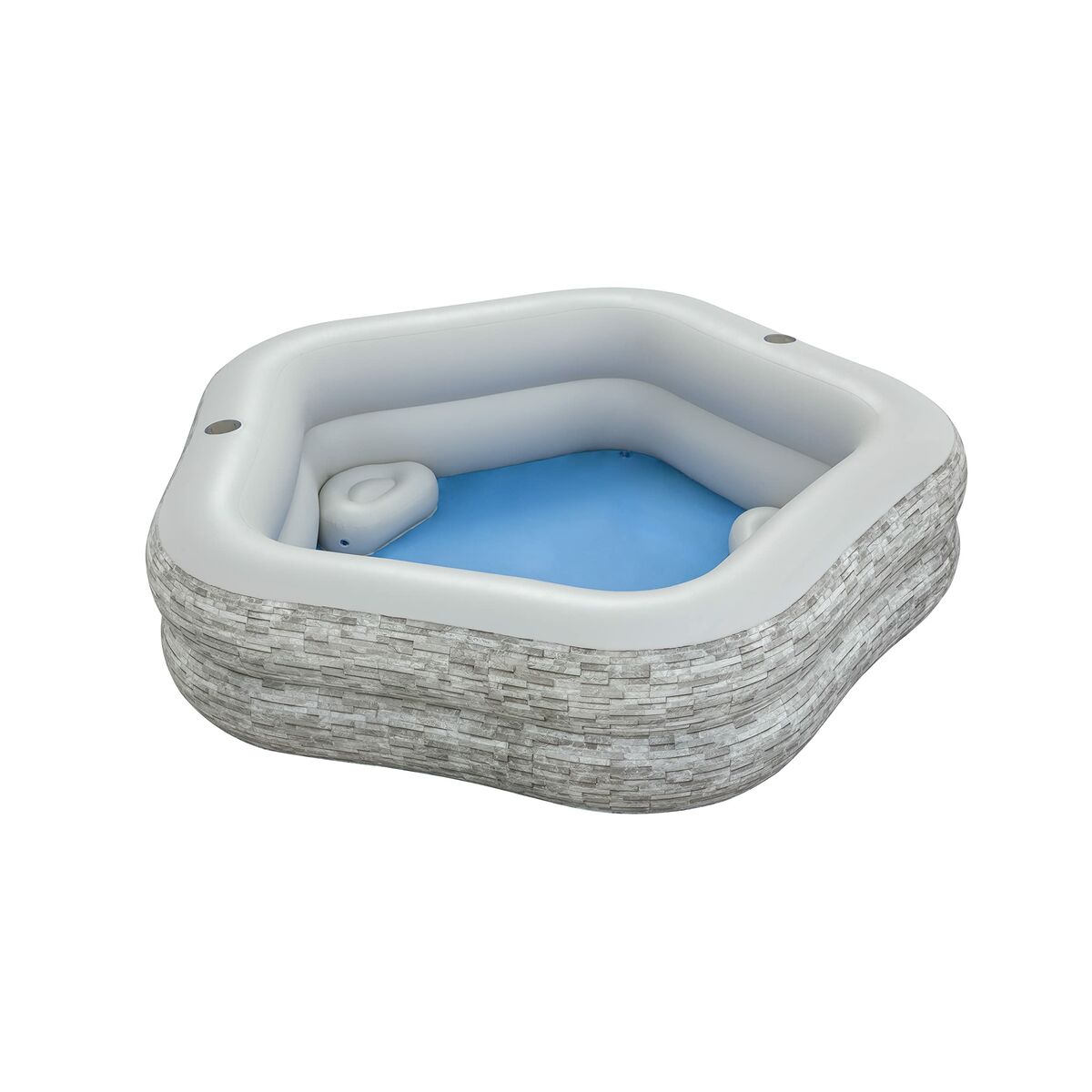 Bestway Uppblåsbar familjepool 213x206x53 cm +6 År Trädgård 54423 - 4