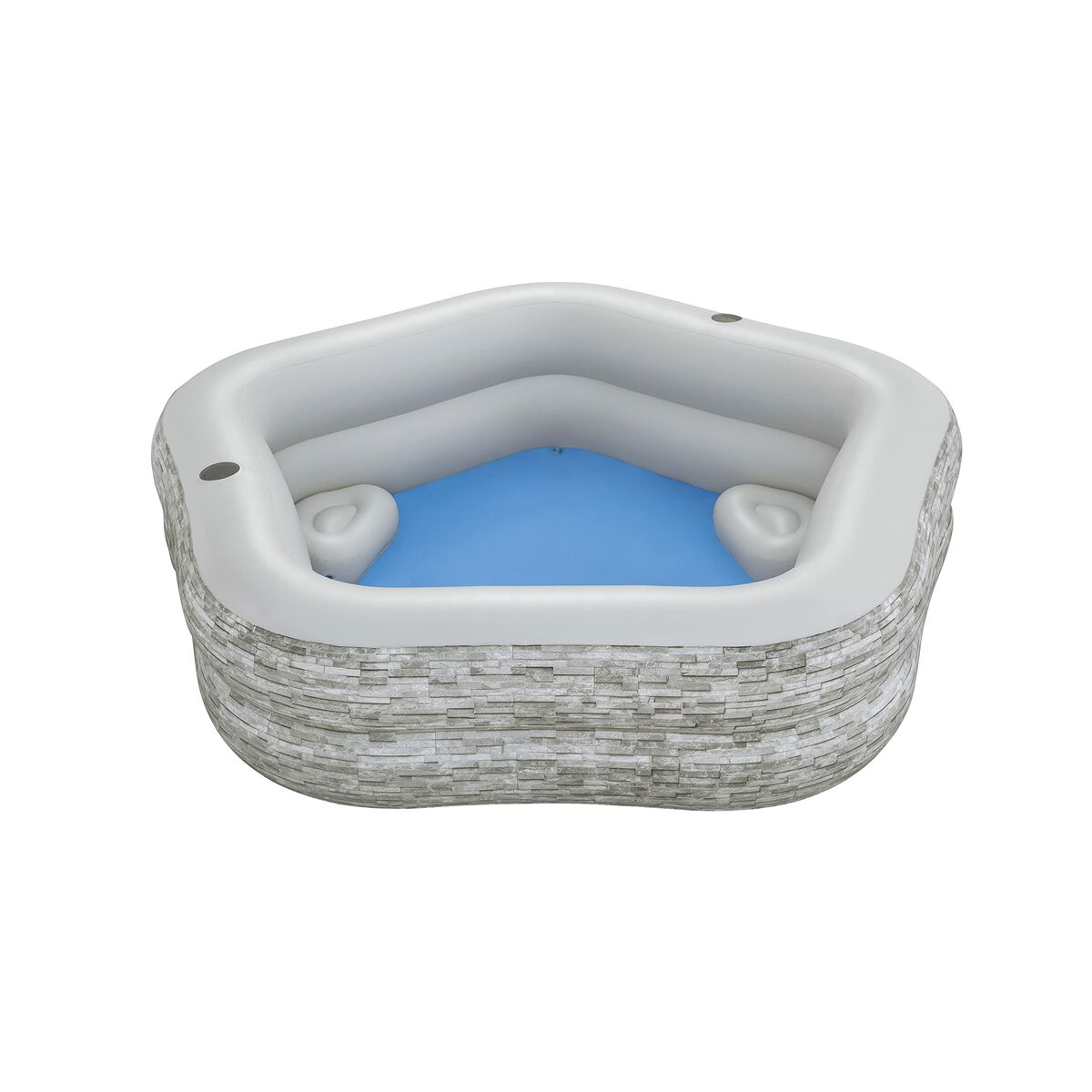Bestway Uppblåsbar familjepool 213x206x53 cm +6 År Trädgård 54423 - 7