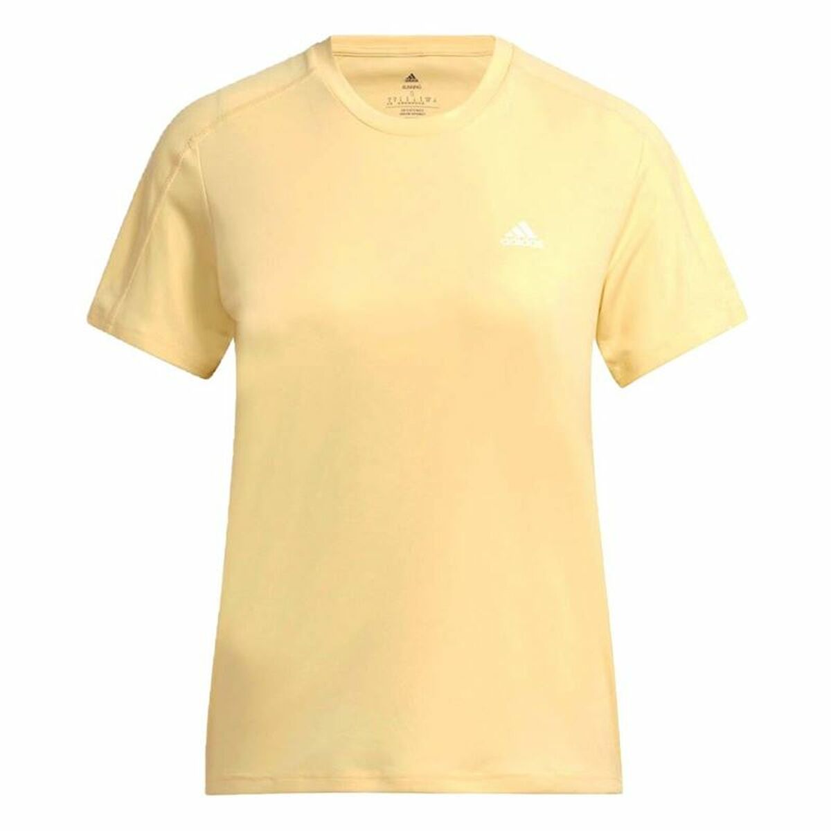T-shirt med kortärm Dam Adidas Run It Gul
