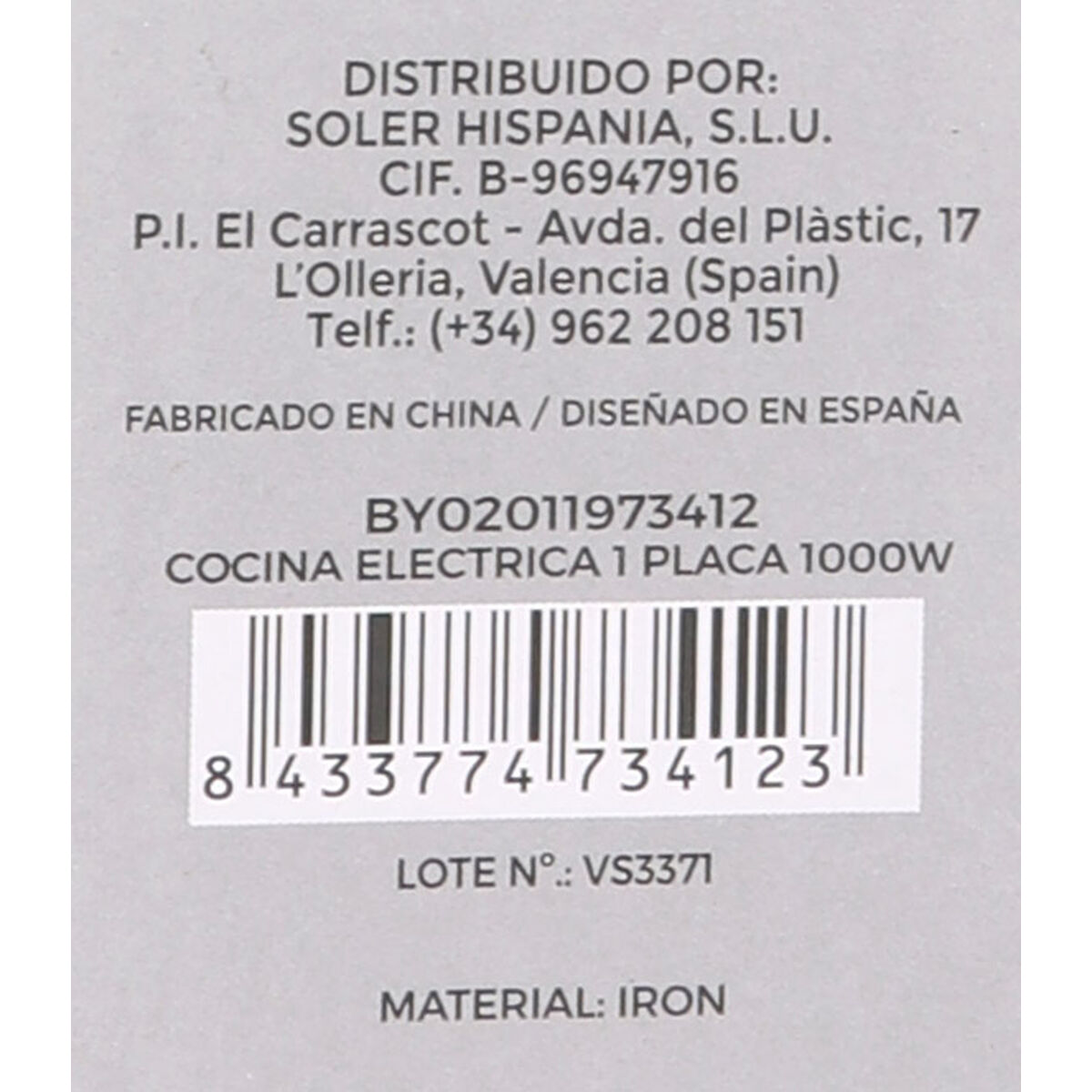 Elektrisk värmeplatta Algon 1000 W (4 antal) 1 campingspis - 5