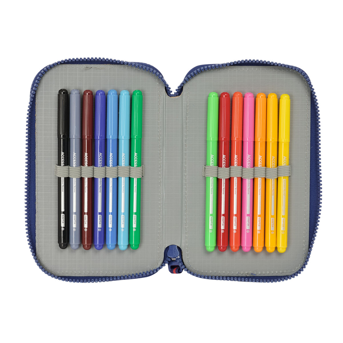 Dubbelt pennfodral Harry Potter Captain Marinblå 12.5 x 19.5 x 4 cm Dubbelt pennfodral 29 Delar - 3