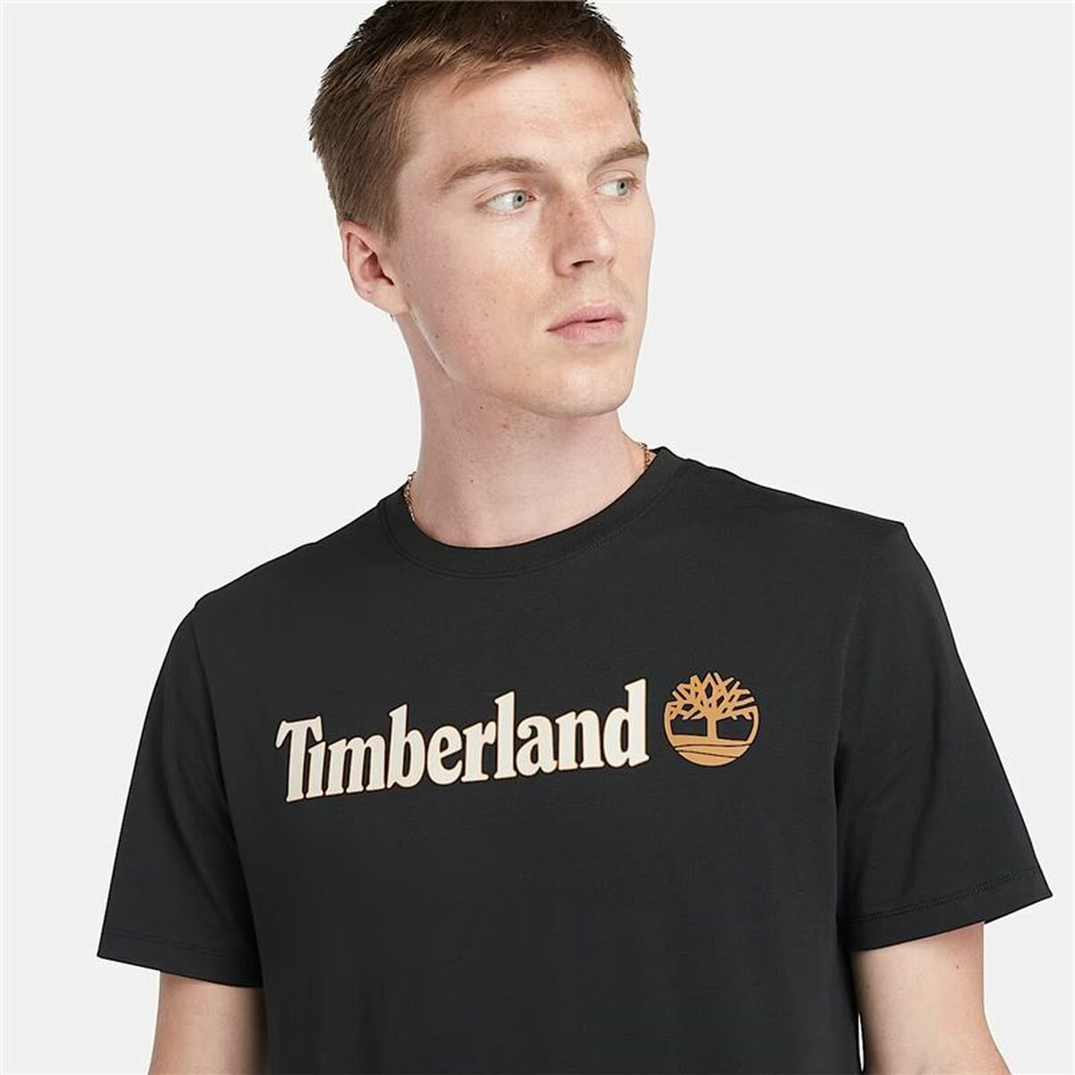 T-shirt med kortärm Herr Timberland Kennebec River Svart - 3