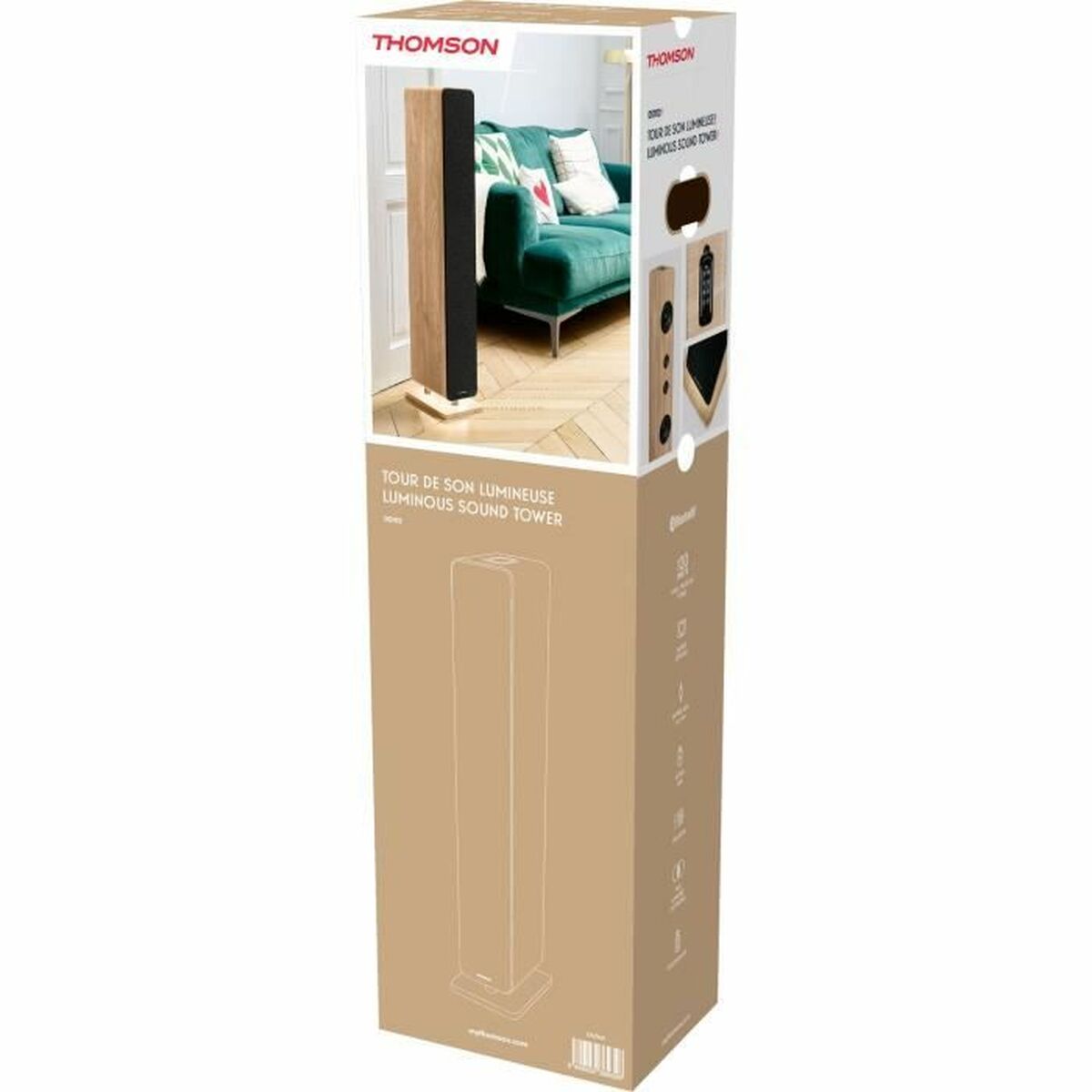 Ljudtorn med Bluetooth Thomson 120 W Svart - 6