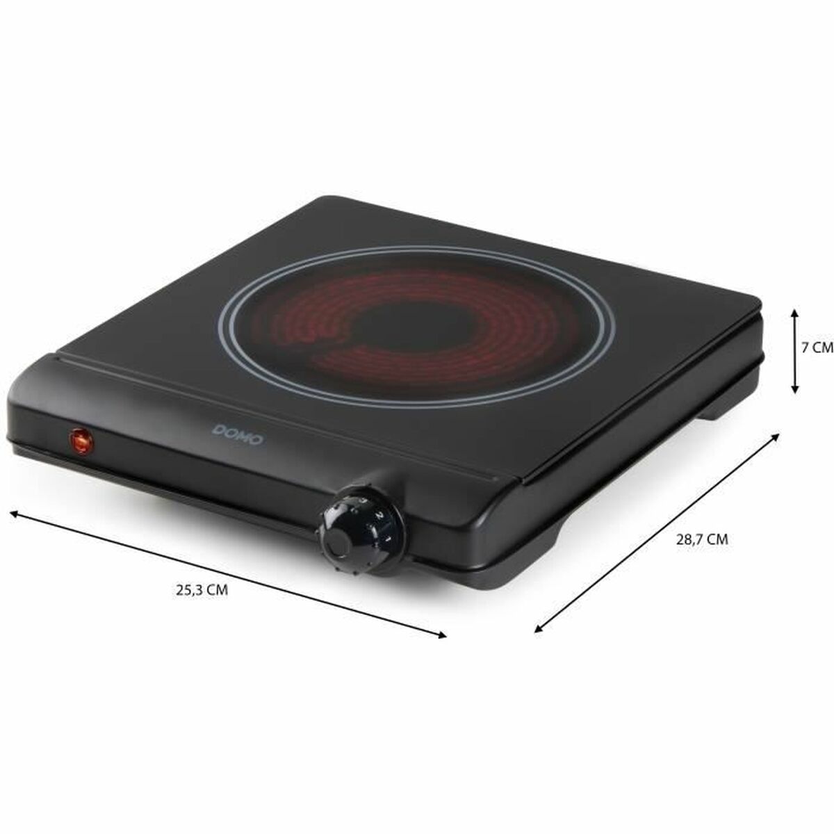 Keramisk platta DOMO DO30111KP 1250 W - 4