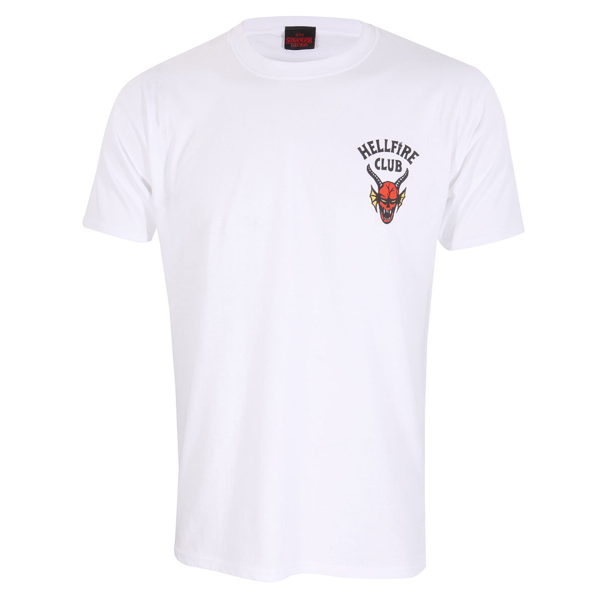 T-shirt med kortärm Stranger Things Helfire Club Vit Unisex