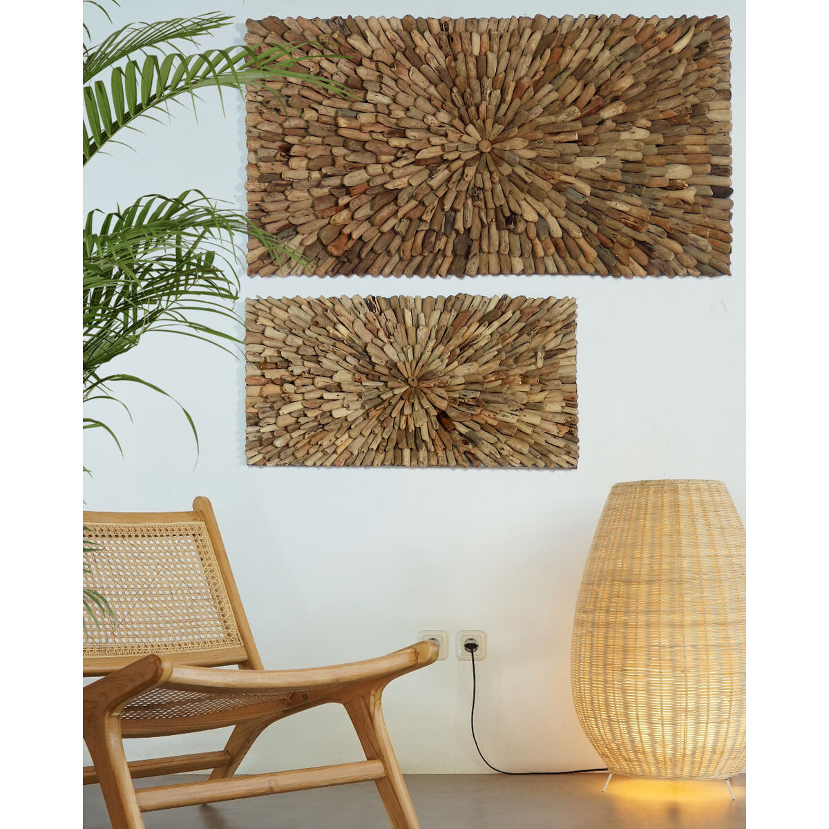 Väggdekoration Home ESPRIT Naturell Medelhavs 120 x 10 x 60 cm - 5