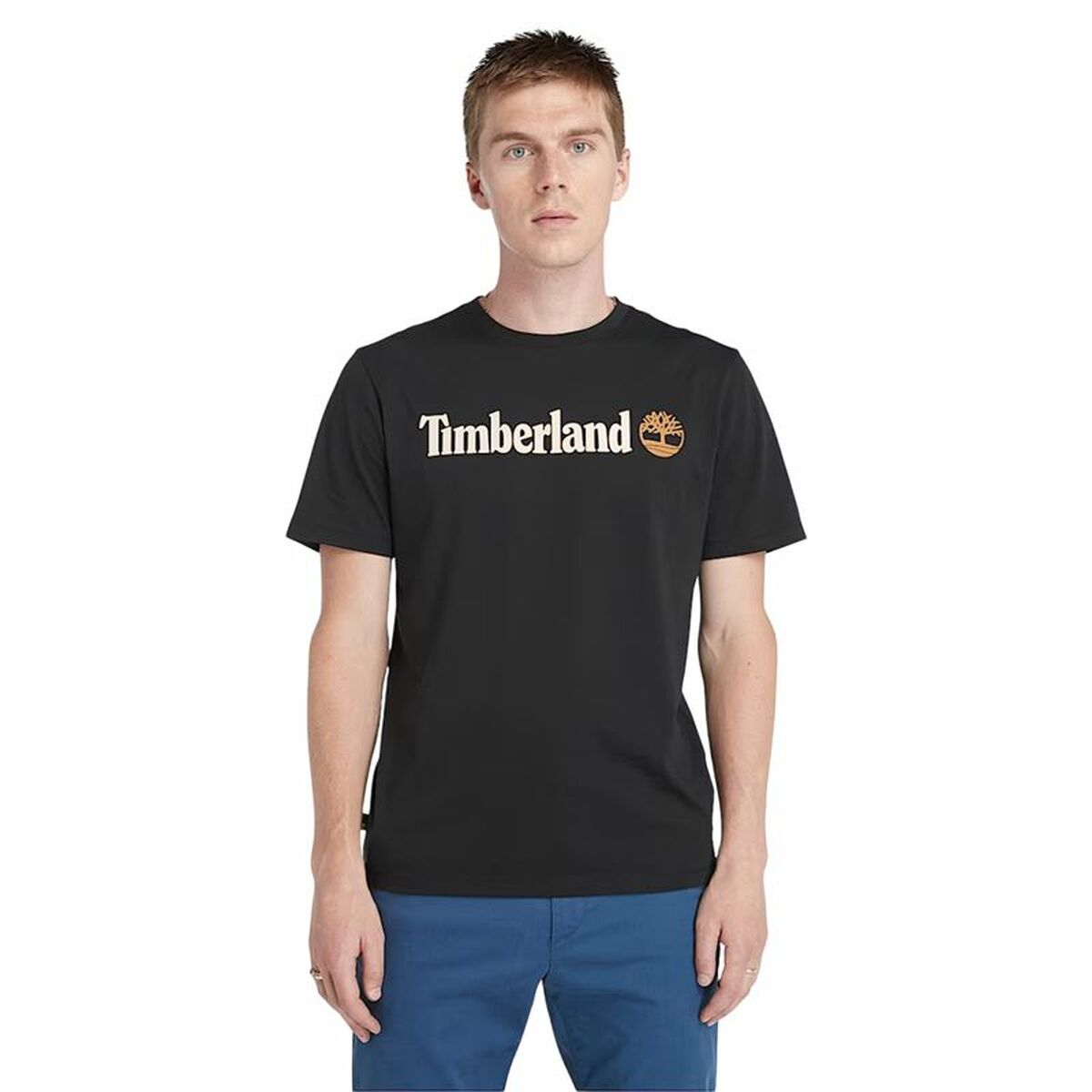 T-shirt med kortärm Herr Timberland Kennebec River Svart