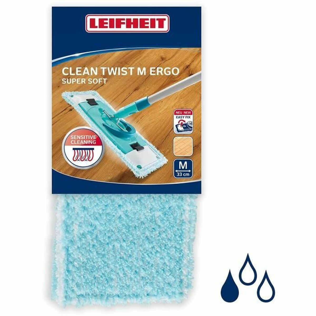 Mopphuvud, påfyllnad Leifheit Clean Twist M Ergo Super Soft 52122 Polyester - 3