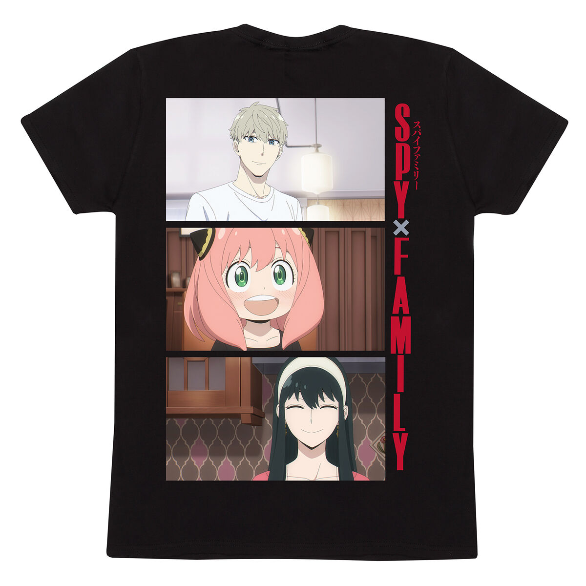T-shirt med kortärm Spy X Family Trio Shots Svart Unisex - 6