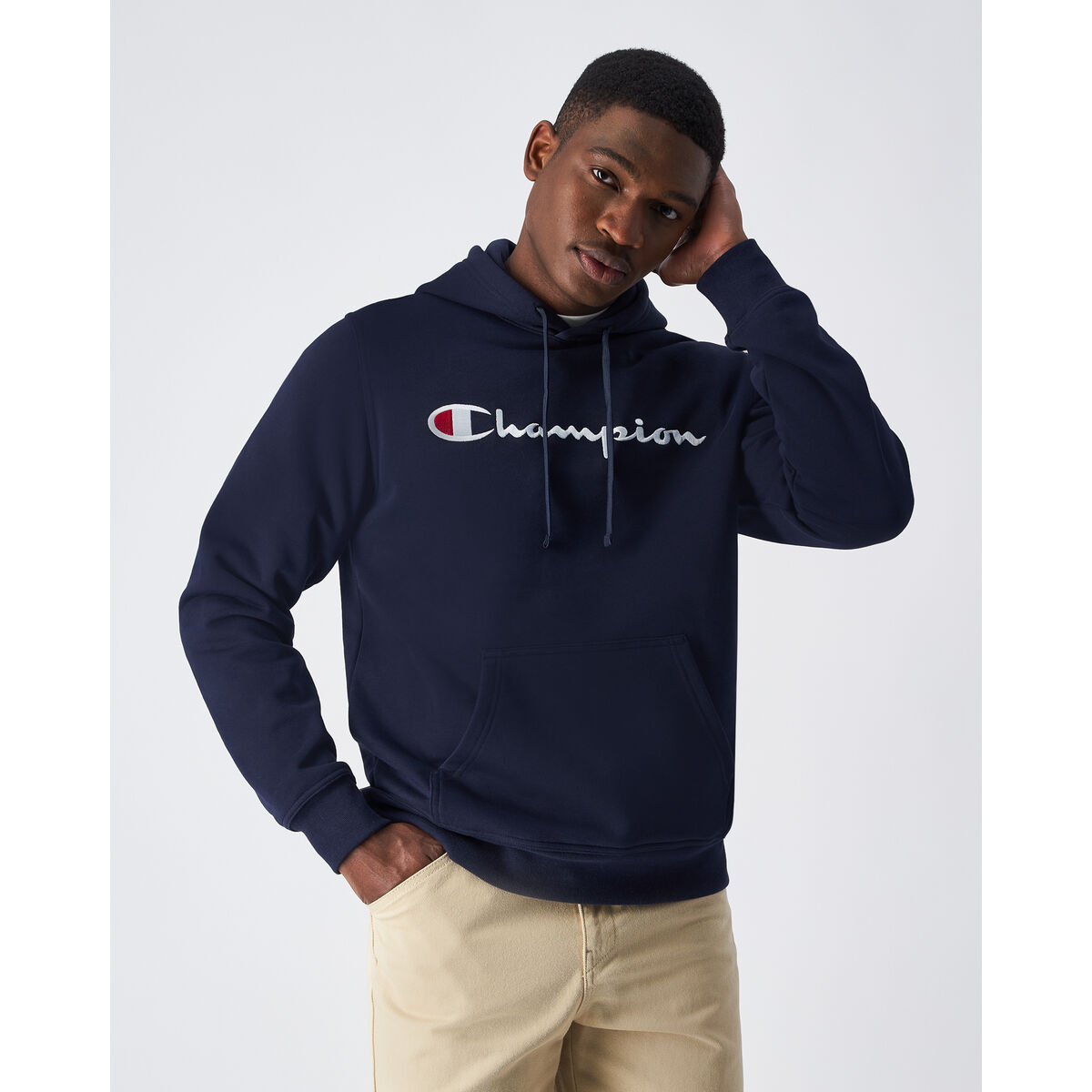 Tröja med huva Herr Champion HOODED SWEATSHIRT 220253 NBK Svart - 3