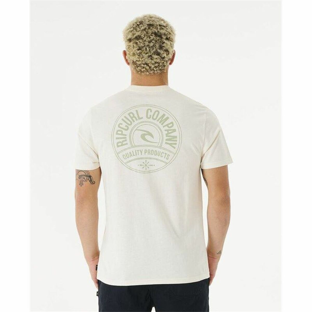 T-shirt med kortärm Herr Rip Curl Stapler Vit - 7