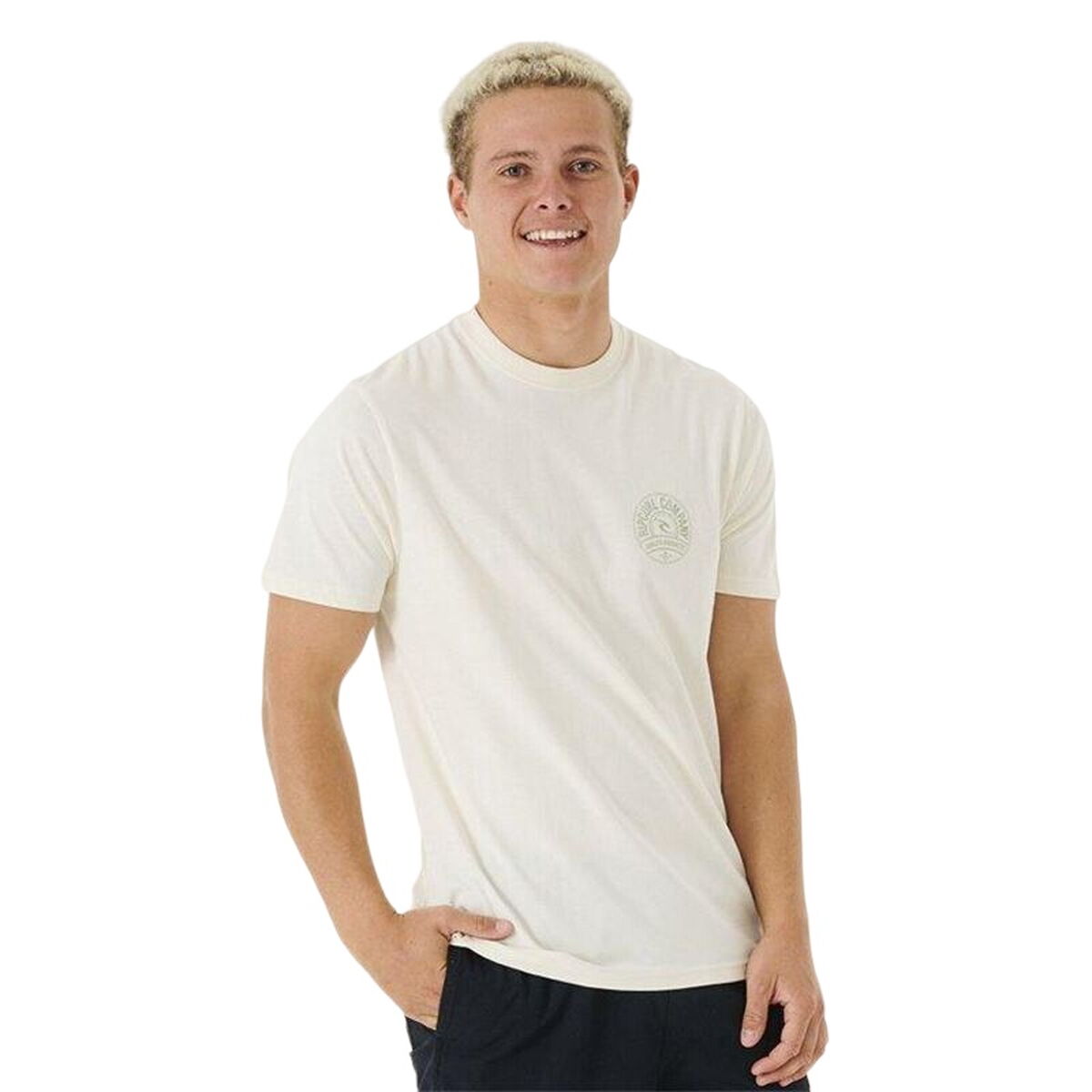 T-shirt med kortärm Herr Rip Curl Stapler Vit - 6