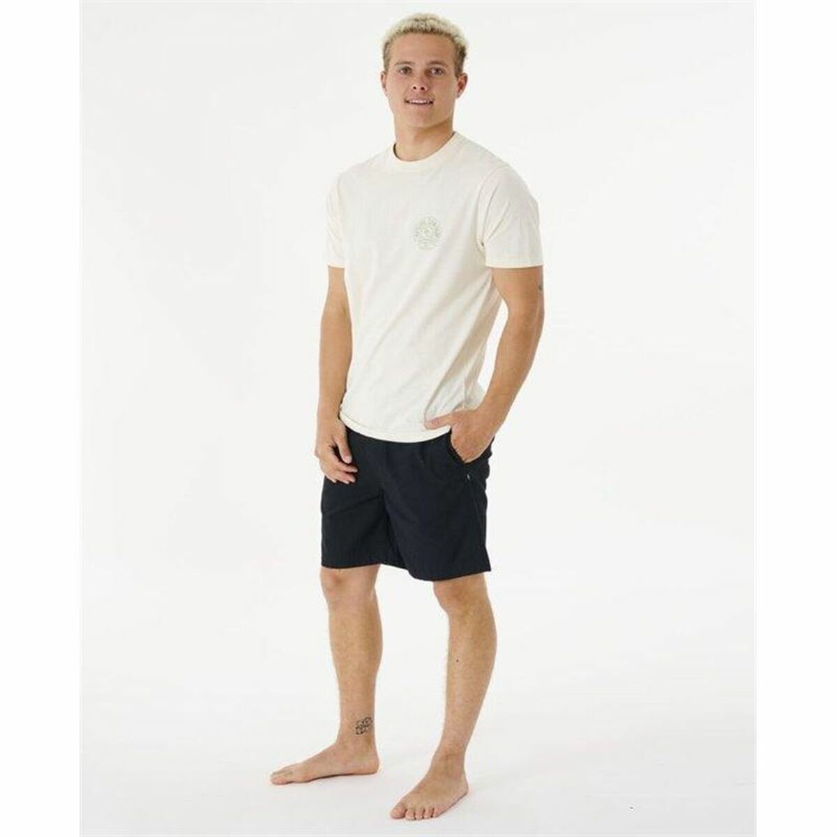 T-shirt med kortärm Herr Rip Curl Stapler Vit - 3