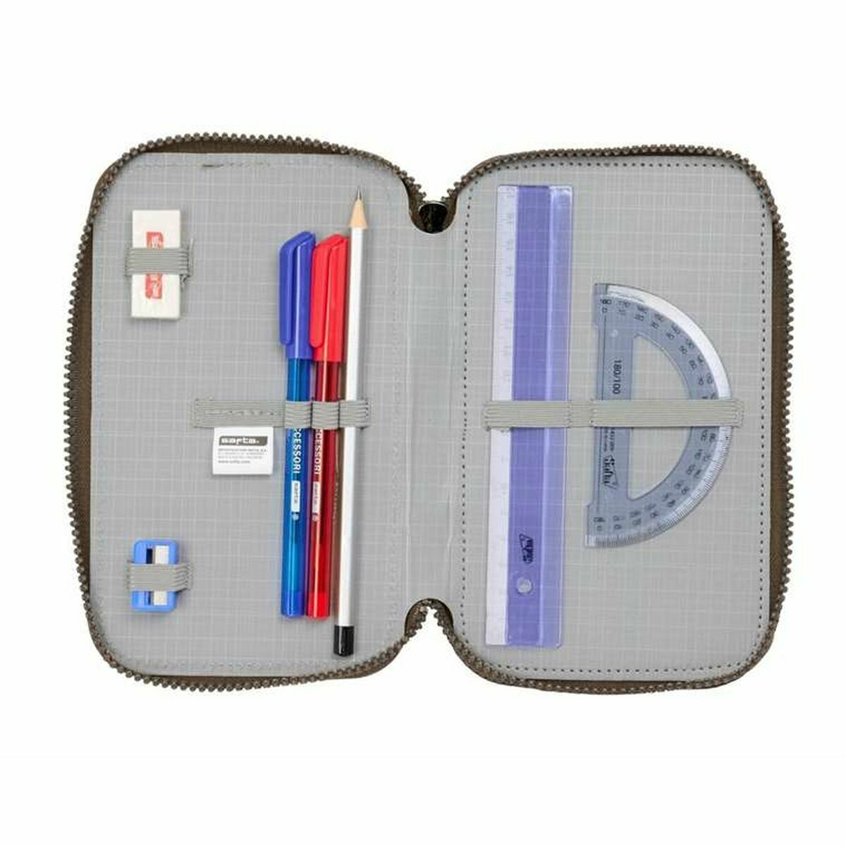 Trippel pennfodral Jurassic World 12,5 x 19,5 x 5,5 cm 37 Delar - 4