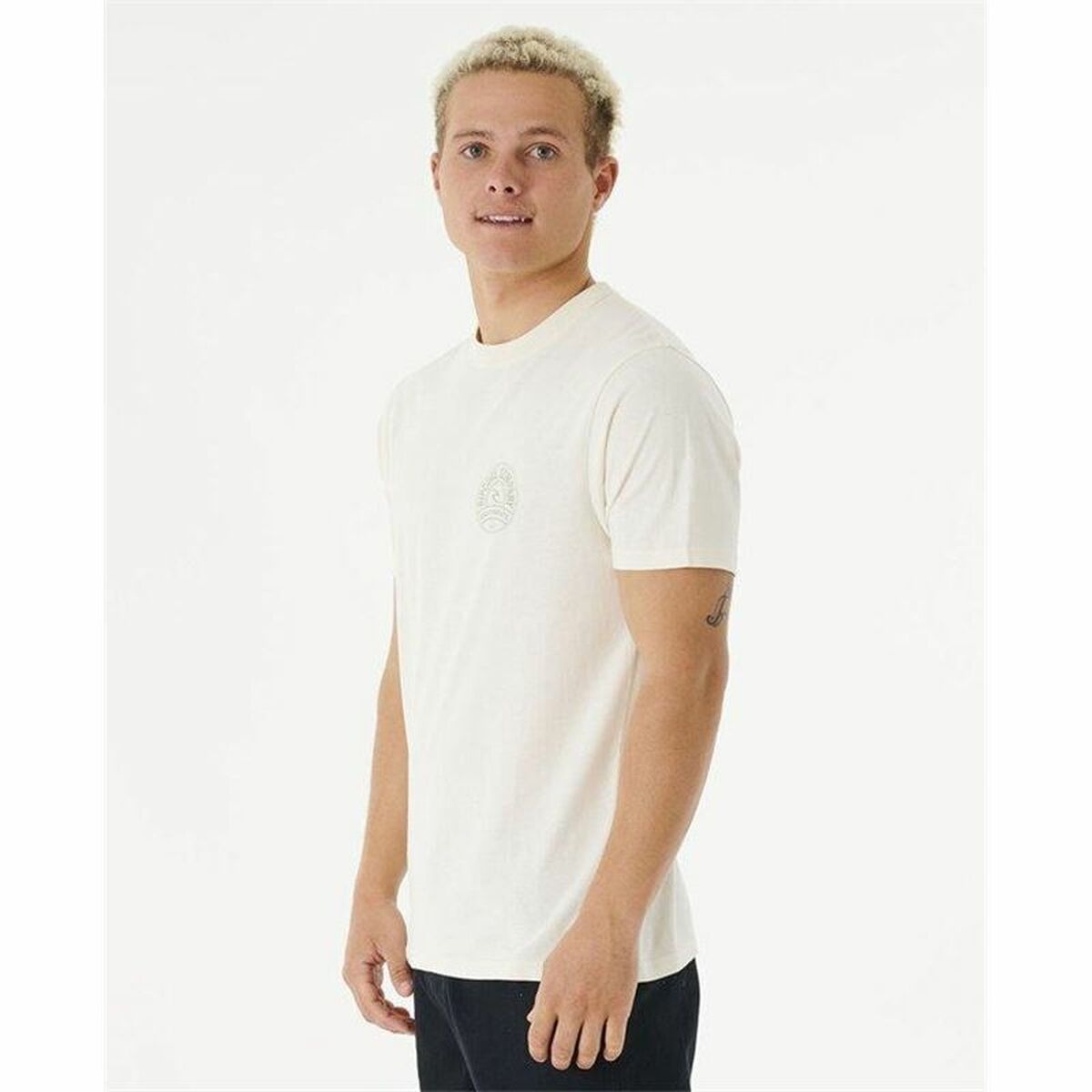 T-shirt med kortärm Herr Rip Curl Stapler Vit - 2