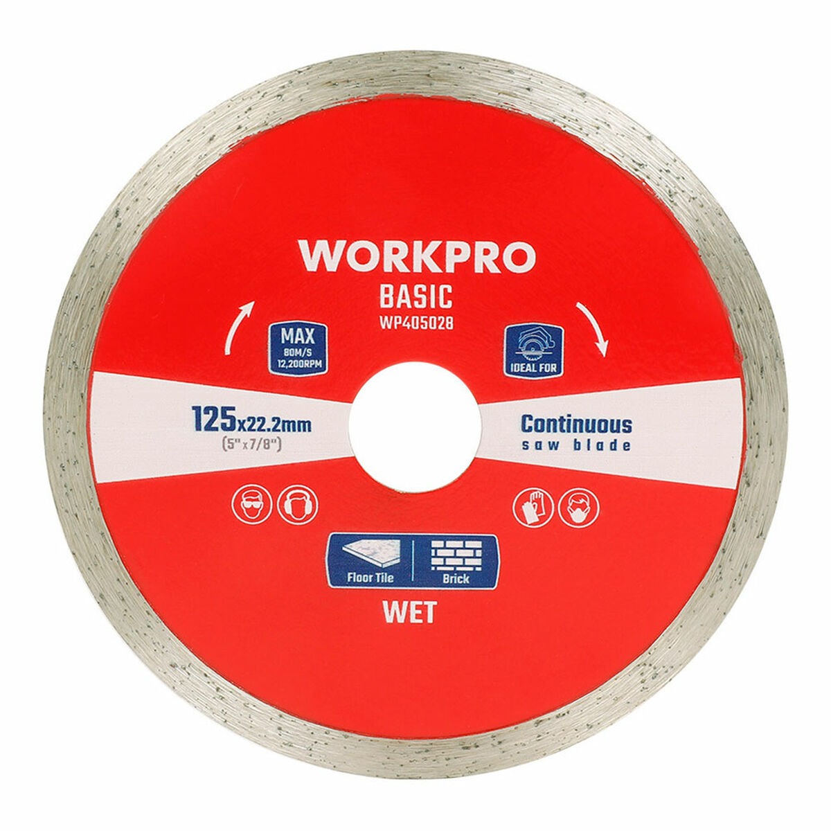 Diamantskiva Workpro Ø 125 X 22,2 X 7 MM