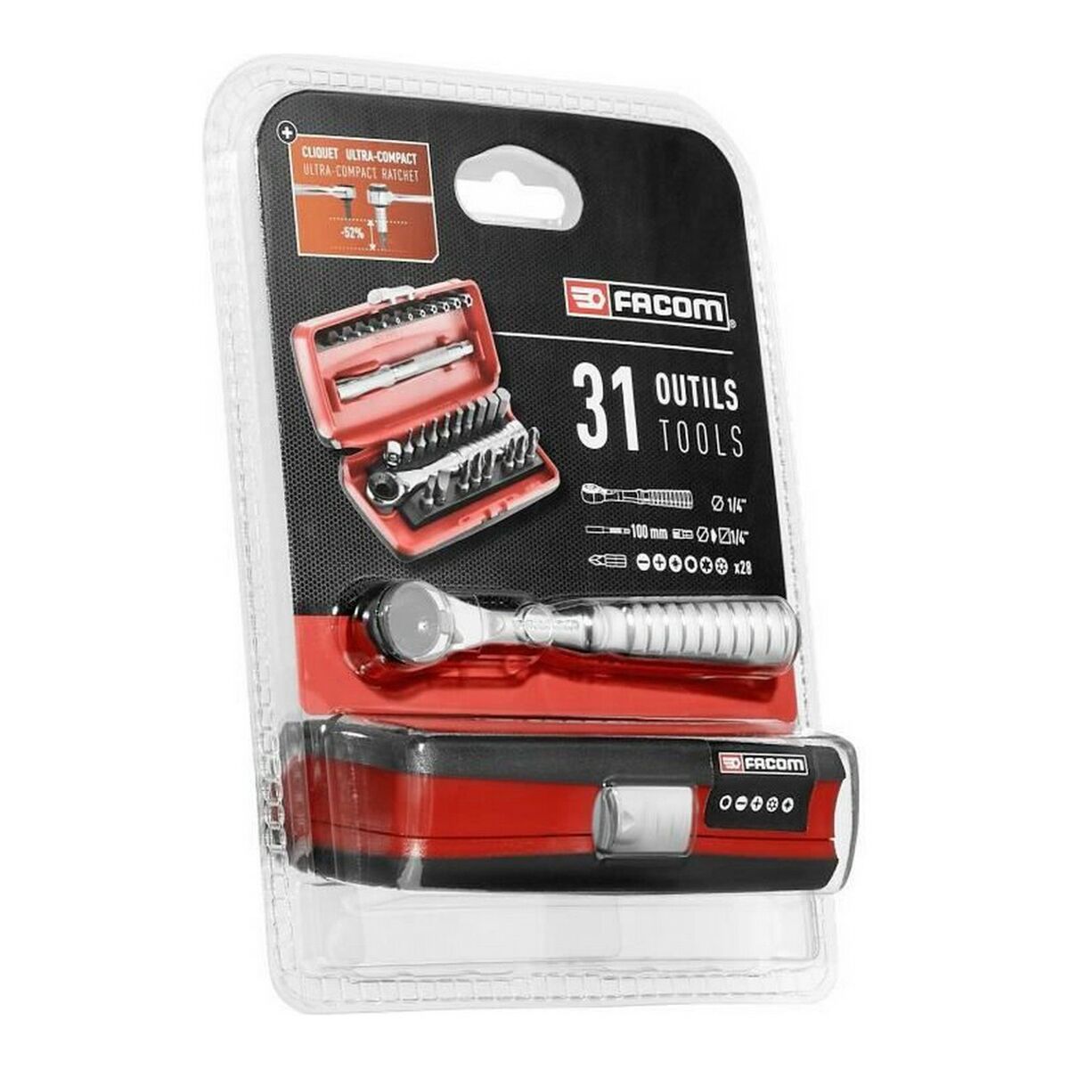 Verktygssats Facom Hylsnyckel Bits-set - 9