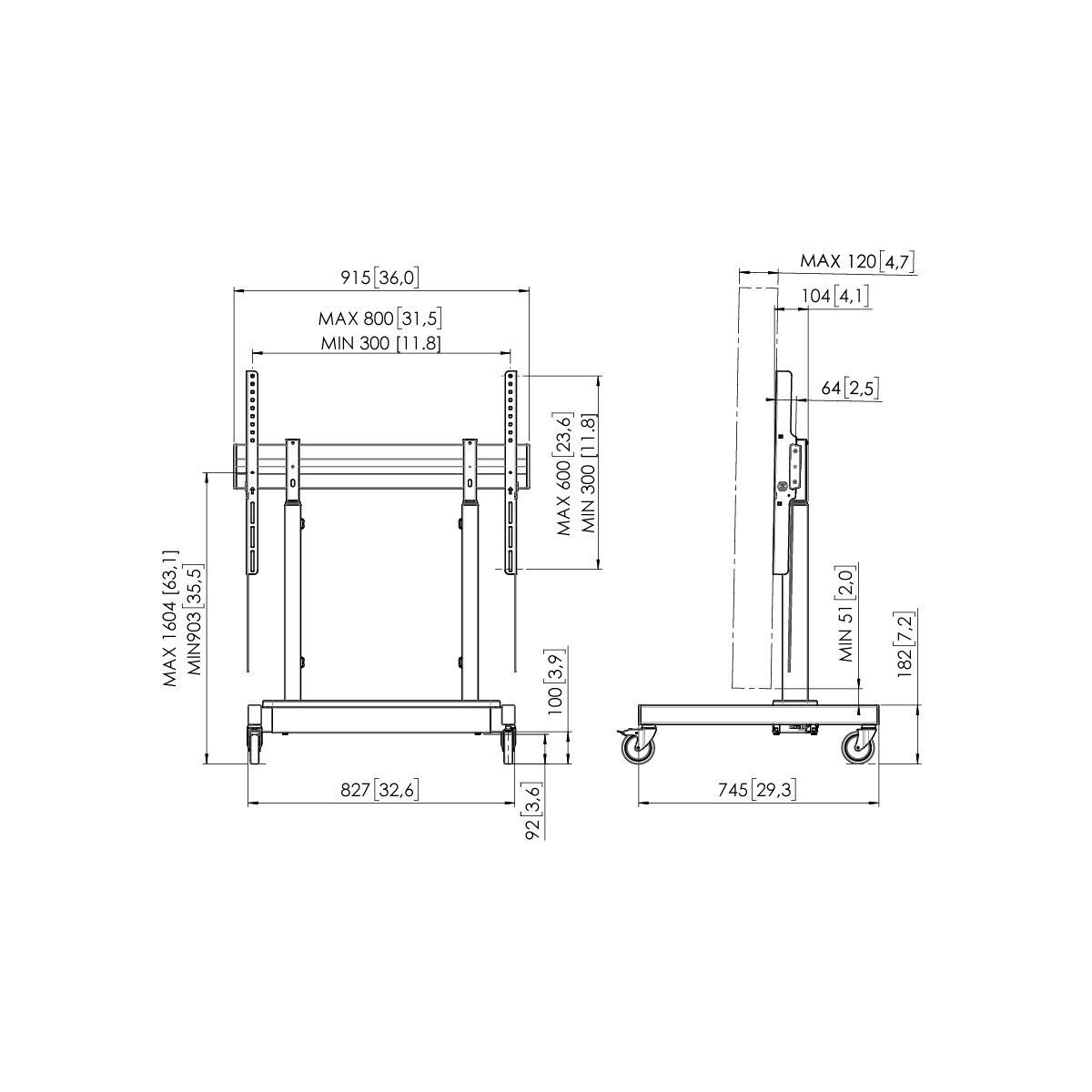 Trolley / Tralle Vogel's RISE 3205 MOTORIZED 86" - 4
