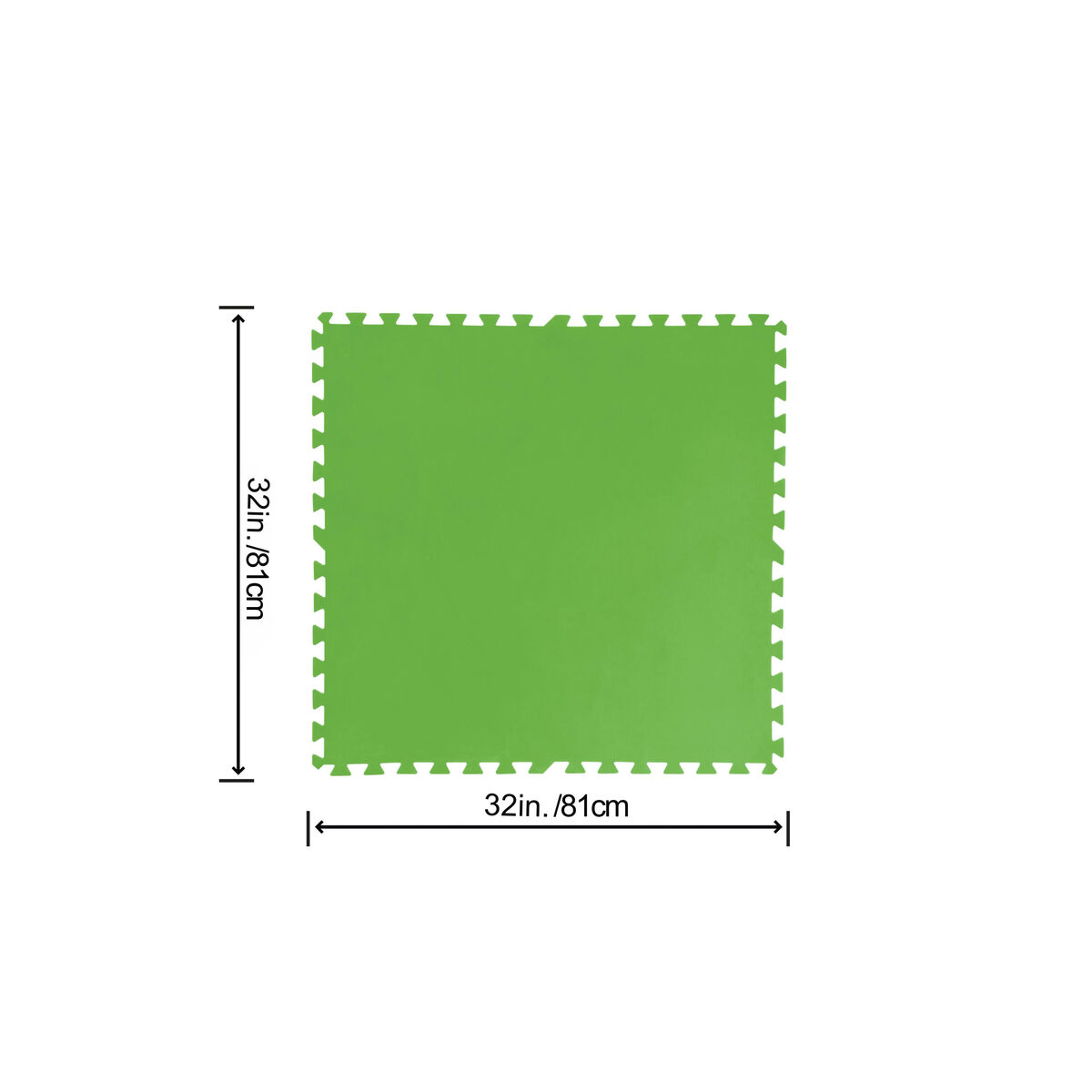 Bestway Pool Foam Golv Grön 9 bitar 78x78 cm Trädgård 58636 - 4