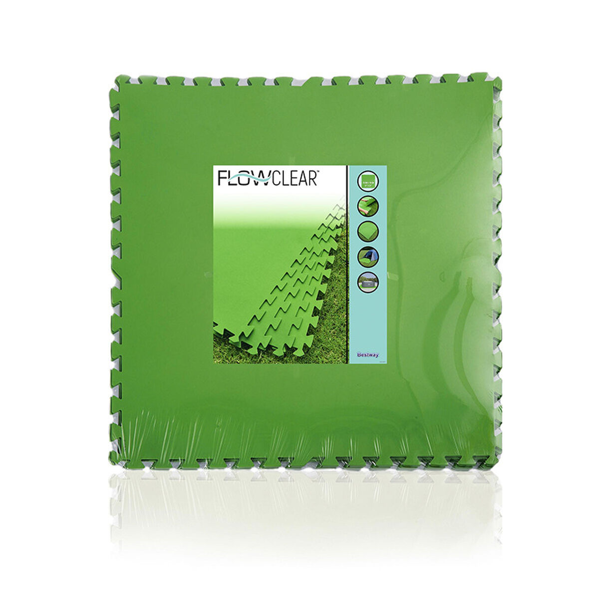 Bestway Pool Foam Golv Grön 9 bitar 78x78 cm Trädgård 58636 - 2