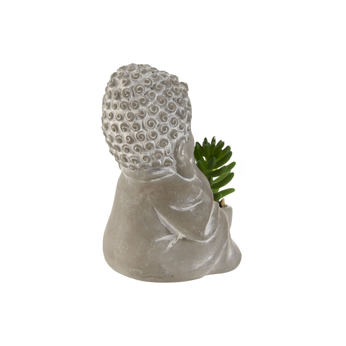 Dekorativ växt Home ESPRIT Polyetylen Cement Buddha Orientalisk 8,5 x 7 x 11 cm (3 antal) - 3