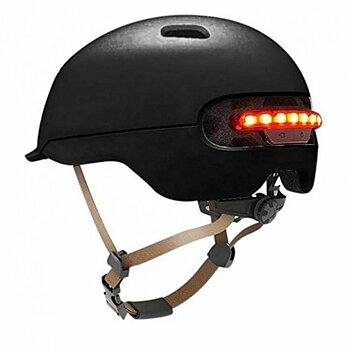 Hjälm för elscooter Svart LED Ljus