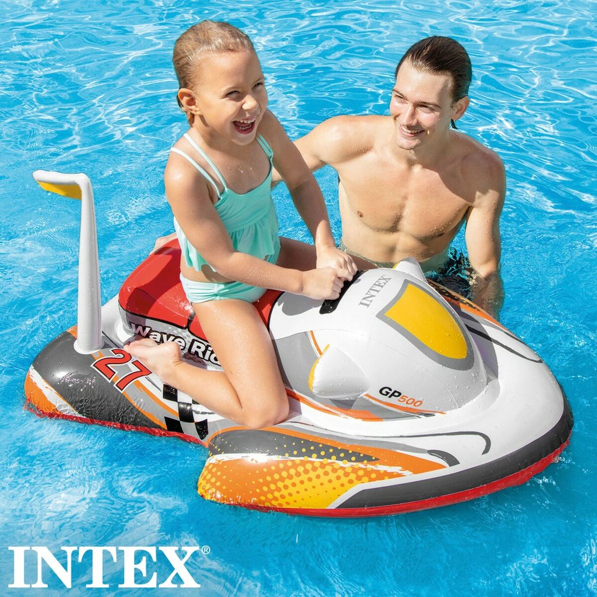 Upplåsbar bassängmadrass Intex Wave RIder Motorcykel 117 x 58 x 77 cm (6 antal) - 4