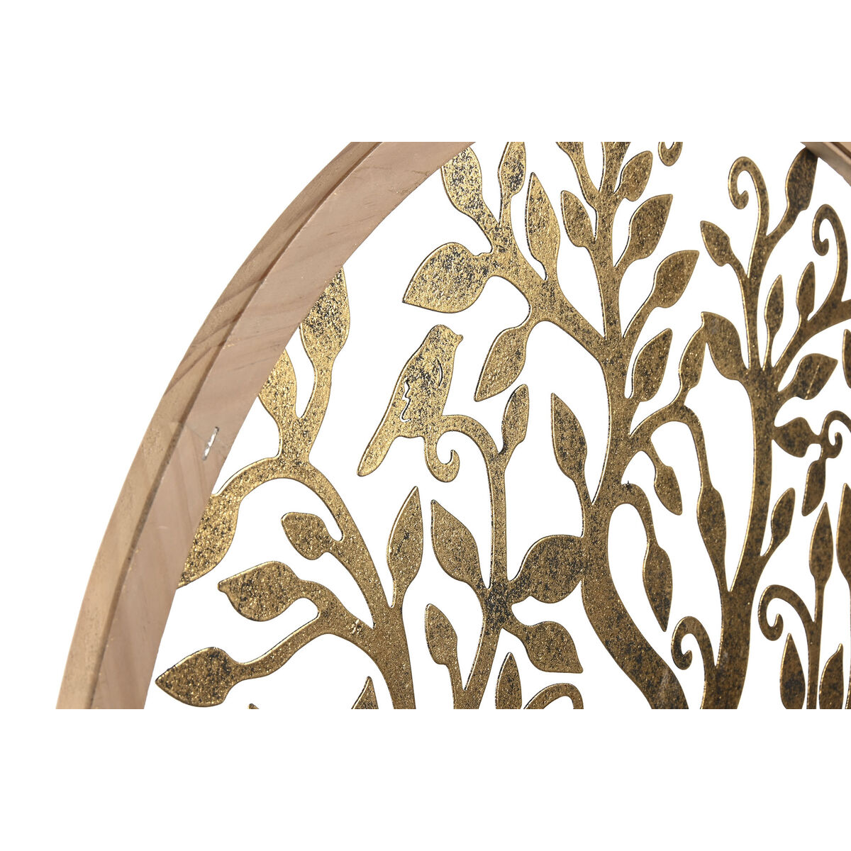 Väggdekoration Home ESPRIT Gyllene Naturell Träd Cottage 60 x 1,5 x 60 cm (2 antal) - 6