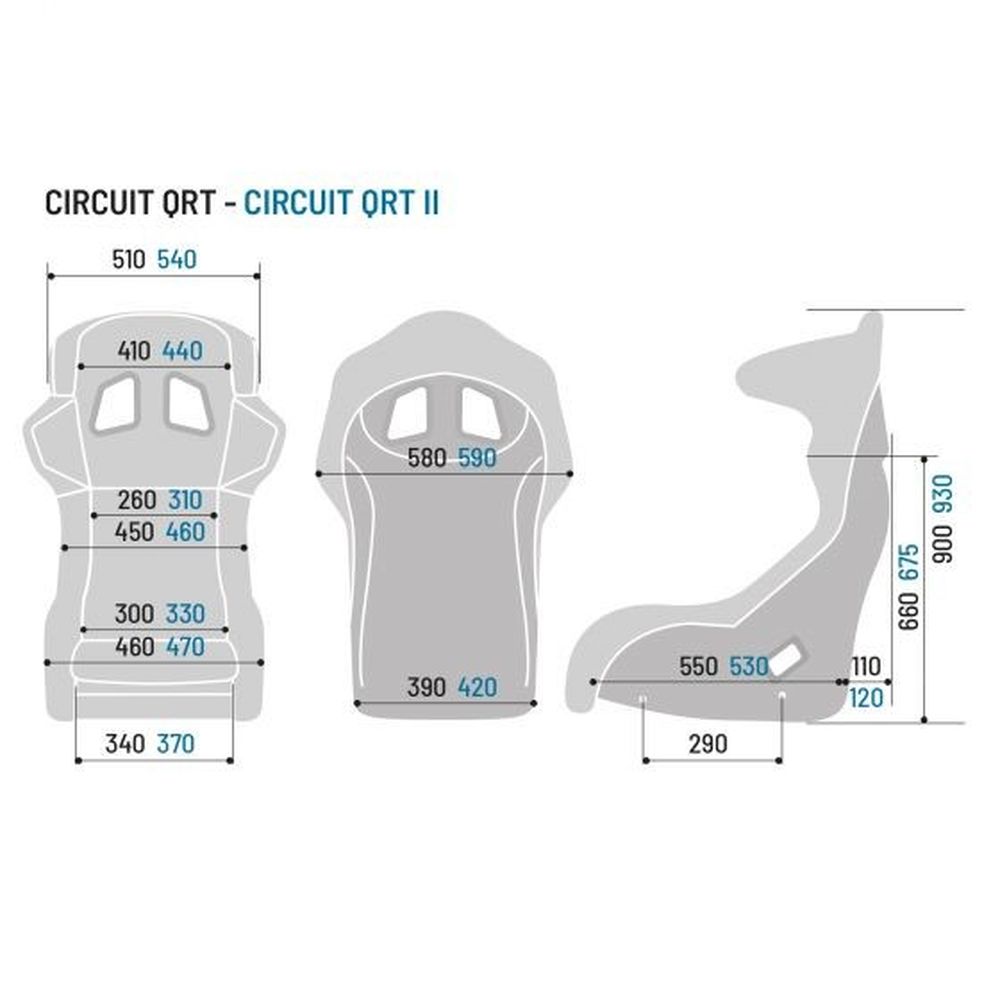 Sits Sparco CIRCUIT QRT Bil Svart FIA 8855-1999 - 2