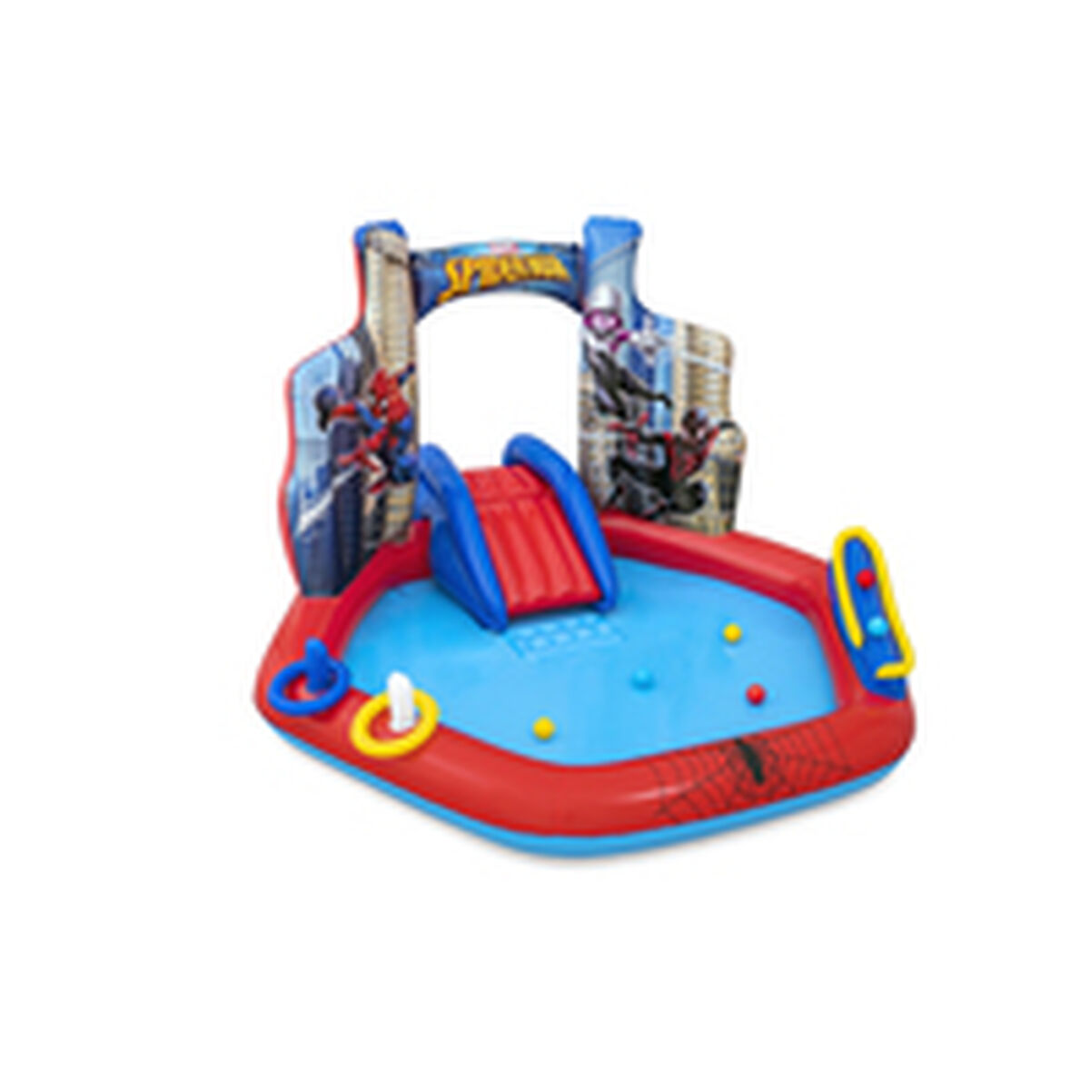 Bestway Spiderman uppblåsbart poolspelområde 211x206x127 cm +2 År Trädgård 98793 - 8