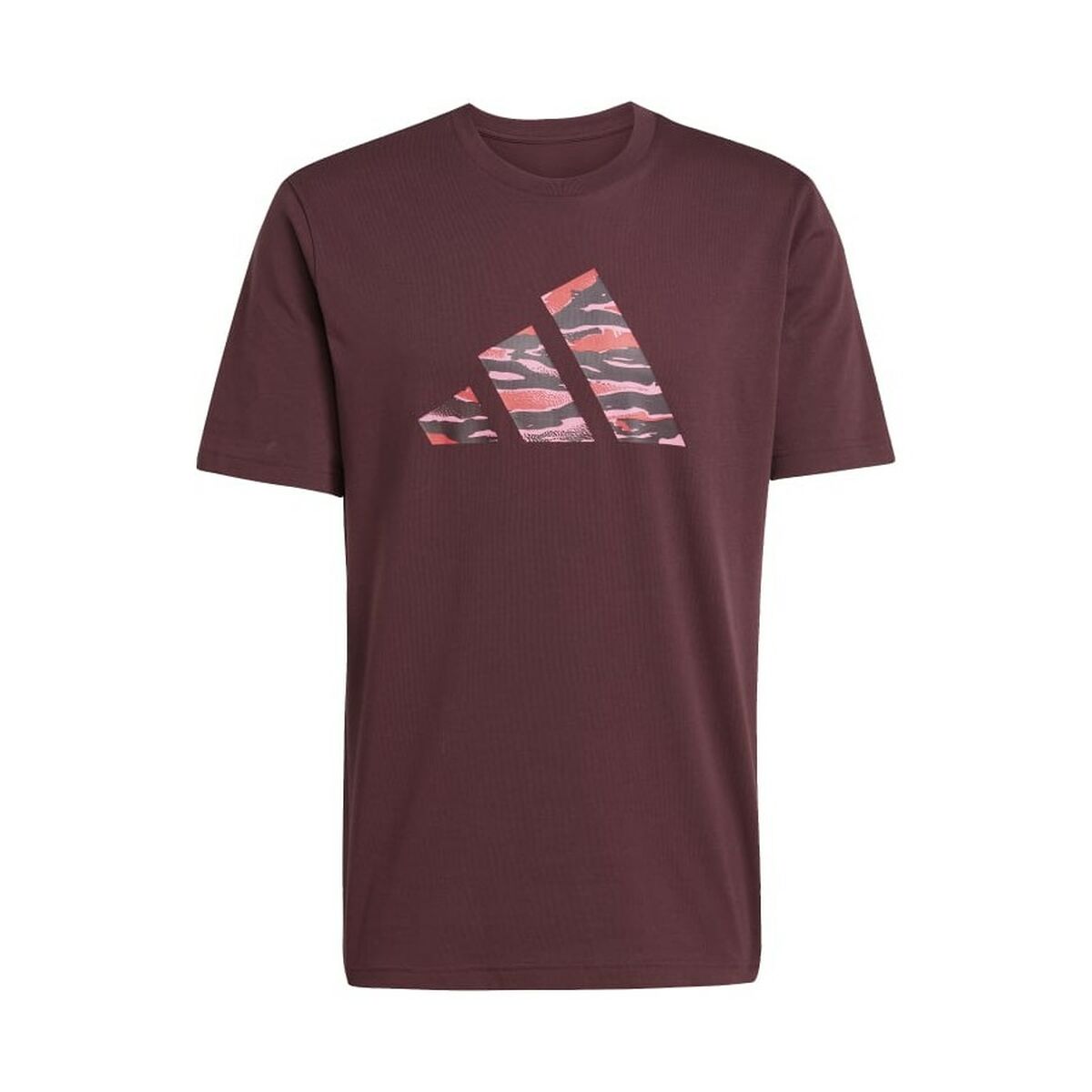 T-shirt med kortärm Herr Adidas M C CAMO LOGO T JI6769 Rödbrun