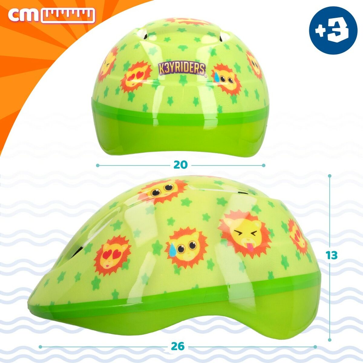Hjälm för barn K3yriders Lion 52-55 cm (4 antal) - 4