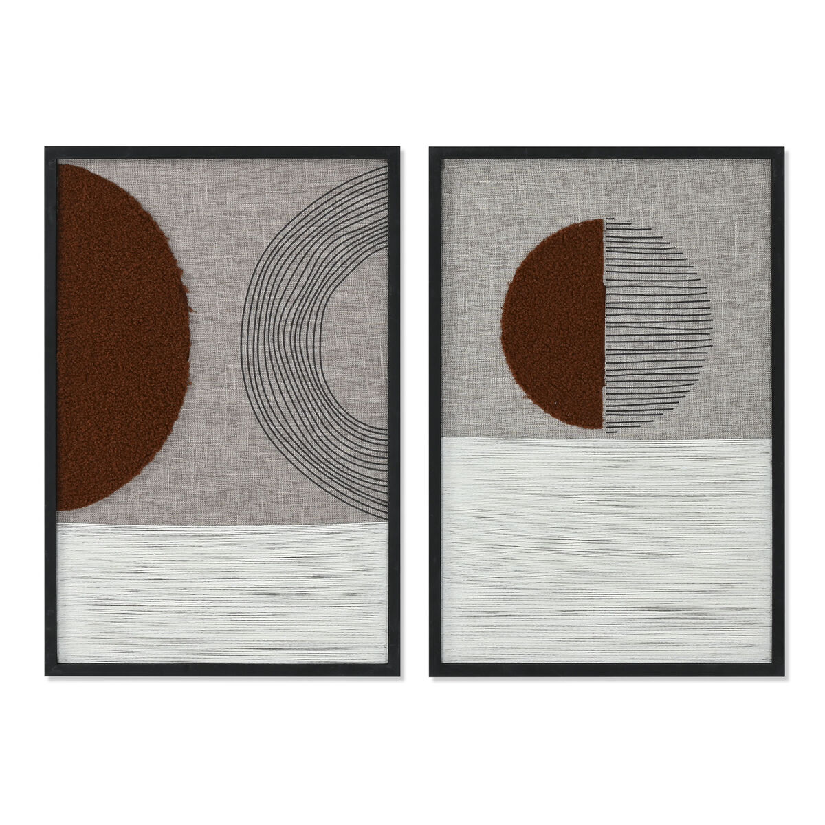 Tavla 3D Home ESPRIT Sammet Gran 40 x 3 x 60 cm